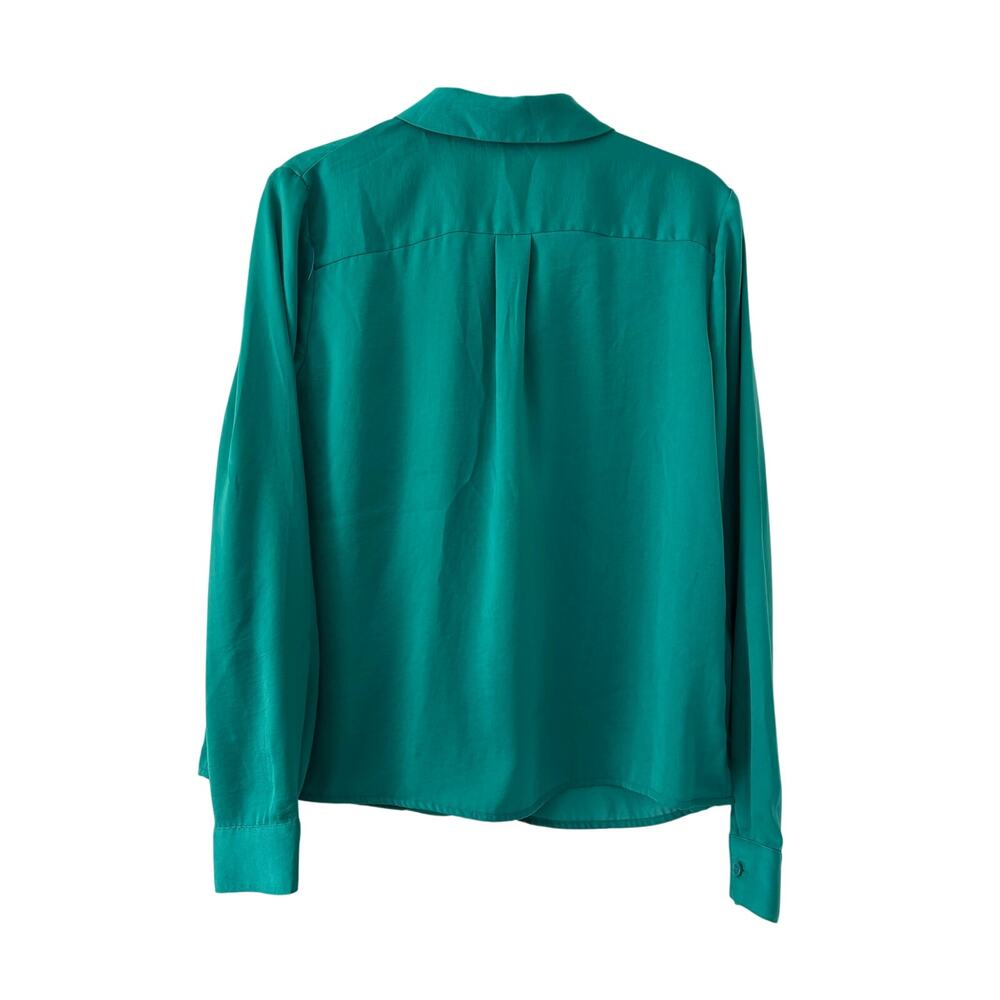 Banana Republic Green Button Front Long Sleeve Blouse Women’s XS Career Shirt - Picture 10 of 10